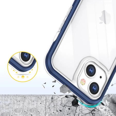 HURTEL ETUI CLEAR 3IN1 POKROWIEC DO IPHONE 13 ŻELOWY RAMKA PRZEŹROCZYSTY