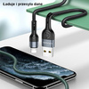 USAMS KABEL DO LIGHTNING 1M DO IPHONE 2A PLECIONY Z LED Z SZYBKIM