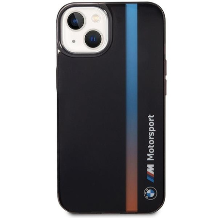 Etui BMW BMHCP14S22HVGV na iPhone 14 - czarne IML Tricolor Stripe