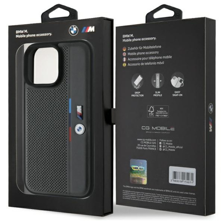 BMW ETUI HARDCASE DO IPHONE 16 PRO MAX 6.9 M PERFORATED TRICOLOR DETAIL