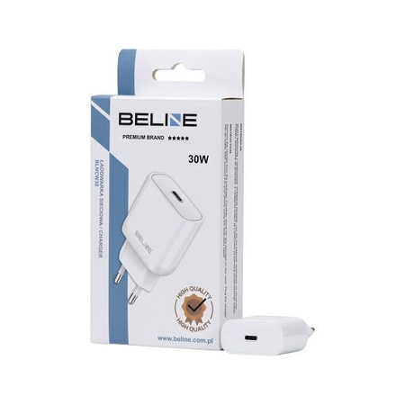 BELINE ŁADOWARKA SIECIOWA 30W USB-C DO TELEFONÓW APPLE GALAXY XIAOMI PD 3.0
