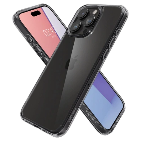Etui Spigen Ultra Hybrid na iPhone 15 Pro - przezroczysto szare
