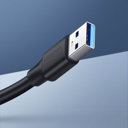 Ugreen kabel przedłużacz przejściówka USB-A (męski) - USB-A (żeński) USB 3.0 5Gb/s 0.5m czarny (US129)