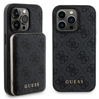 Zestaw Guess GUBPM5P13X4GEMGK iPhone13 Pro Max 6.7 hardcase + Powerbank 5000mAh MagSafe czarny/black 4G Metal Logo