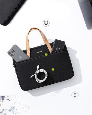 INNOSTYLE DAMSKA TORBA NA LAPTOPA 14 WODOODPORNA OMNIPROTECT PRO CZARNA