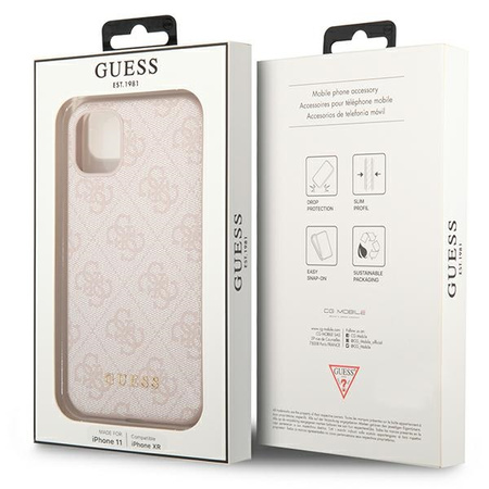 GUESS ETUI HARD CASE DO IPHONE 11 6,1 XR 4G CHARMS COLLECTION Z LOGO ZŁOTYM