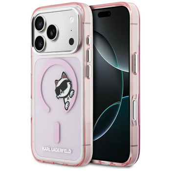 Etui Karl Lagerfeld IML Peekaboo MagSafe do iPhone 17 Pro Max różowy