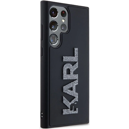 Etui Karl Lagerfeld 3D Rubber Glitter Logo na Samsung Galaxy S23 Ultra - czarne