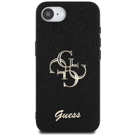 GUESS ETUI FIXED GLITTER BIG 4G DO IPHONE 16E POKROWIEC TPU WYSOKA OCHRONA
