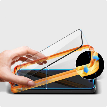 SZKŁO HARTOWANE SPIGEN ALM GLASS FC 2-PACK IPHONE 15 PLUS BLACK