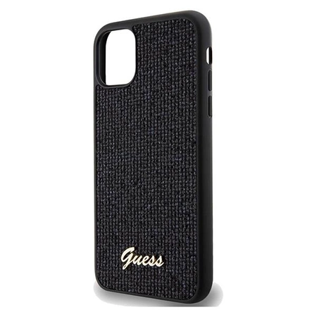 Etui Guess Disco Metal Script na iPhone 11 / Xr - czarne