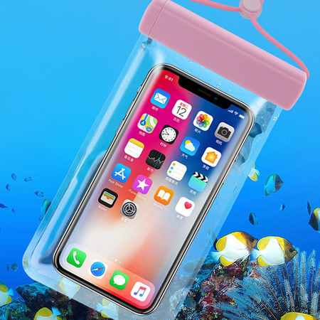 Wodoodporne etui na telefon 115 mm x 220 mm torebka na basen plażę białe