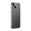 Baseus Frosted Glass Case etui pokrowiec do iPhone 13 sztywna obudowa z żelową ramką przezroczysty (ARWS000602)