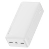 Baseus Bipow powerbank z wyświetlaczem 30000mAh 15W biały (Overseas Edition) + kabel USB-A - Micro USB 0.25m biały (PPBD050202)