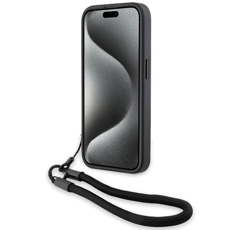 Etui BMW Signature Leather Wordmark Cord na iPhone 15 Pro - czarne