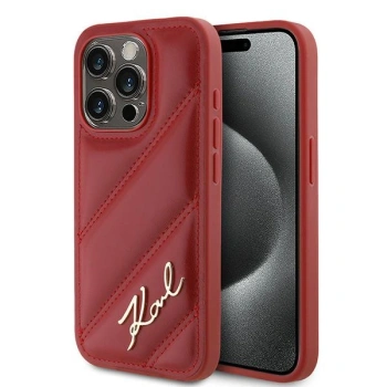 KARL LAGERFELD ETUI HARDCASE DO IPHONE 15 PRO 6,1 DIAGONAL QUILTED SCRIPT