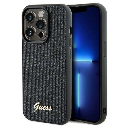 Etui Guess Disco Metal Script na iPhone 14 Pro Max - czarne