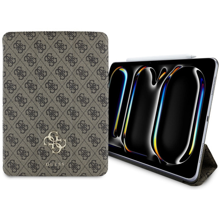 Guess GUFC11PM24PS4SGW iPad Pro 11 2024 brązowy/brown Magnetic 4G Big Logo