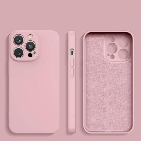 Silicone case etui iPhone 14 Plus silikonowy pokrowiec różowe