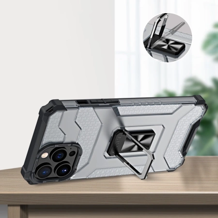 HURTEL ETUI CRYSTAL RING DO IPHONE 12 PRO Z MAGNETYCZNYM UCHWYTEM POKROWIEC