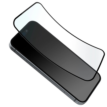 Szkło hybrydowe Puro Flexible Glass D3O z czarną ramką do iPhone 16 Pro Max