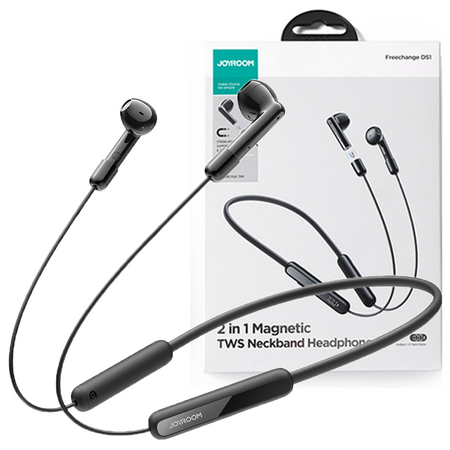 Joyroom Sportowe bezprzewodowe słuchawki typu neckband DS1 - czarne
