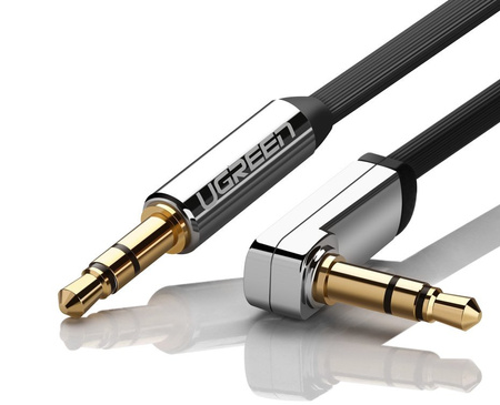 Ugreen płaski kabel przewód audio AUX 3,5 mm mini jack 5m srebrny (10728)