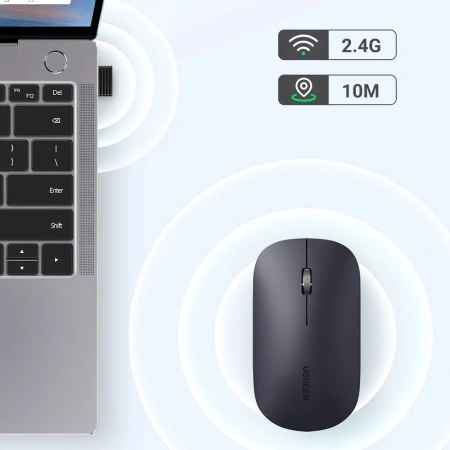 UGREEN MYSZKA BEZPRZEWODOWA DO KOMPUTERA 2.4GHZ ZIELONA ŁATWA W OBSŁUDZE