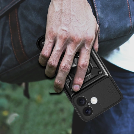 HURTEL ETUI HYBRID ARMOR CAMSHIELD DO IPHONE 16 Z PODSTAWKĄ OCHRONĄ APARATU