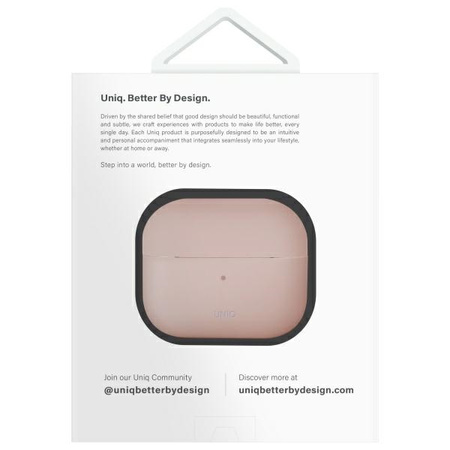 UNIQ etui Lino AirPods 4 Silicone        różowy/pink blush