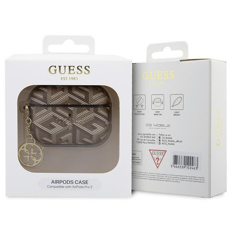 Etui Guess GUAP2PGCE4CW na AirPods Pro 2 cover - brązowe GCube Charm