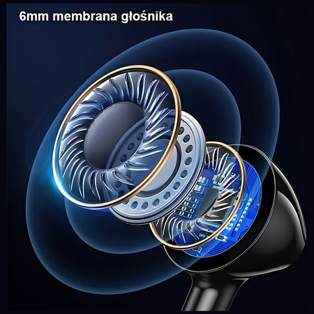 USAMS SŁUCHAWKI DOUCHE EP-47 3.5MM DO TELEFONÓW ANDROID IOS 1.2M PRZEWODOWE