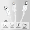 Baseus Superior 3w1 kabel USB - Lightning / USB Typ C / micro USB 3,5 A 1,5 m niebieski (CAMLTYS-03)