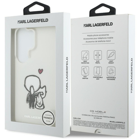 Etui Karl Lagerfeld IML Karl&Choupette   MagSafe do Samsung Galaxy S26 Ultra przezroczysty