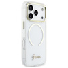 Etui Guess IML Script Metal MagSafe do iPhone 17 Pro Max przezroczysty
