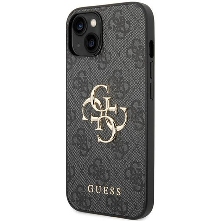 Etui Guess 4G Big Metal Logo na iPhone 15 - szare