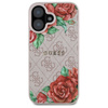 GUESS ETUI HARDCASE CASE DO MAGSAFE IPHONE 16 6 1 POKROWIEC RÓŻOWY FLOWERS