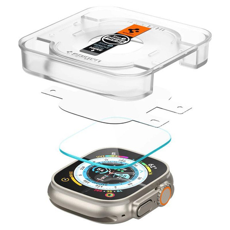 SZKŁO HARTOWANE SPIGEN GLAS.TR ”EZ FIT” 2-PACK APPLE WATCH ULTRA (49 MM) CLEAR