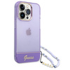 Guess GUHCP14LHGCOHU iPhone 14 Pro 6,1" fioletowy/purple hardcase Translucent Pearl Strap