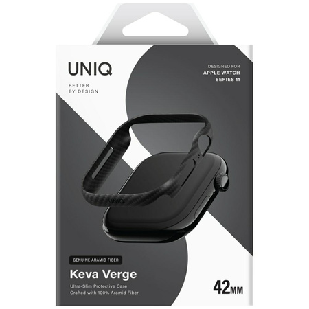 Etui UNIQ Keva Verge do Apple Watch Series 10 / 11 42mm czarny