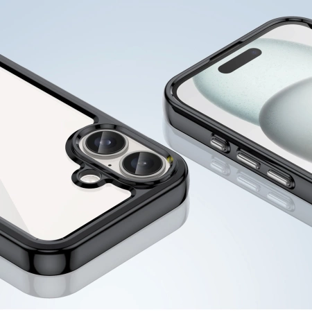 HURTEL ETUI OUTER SPACE CASE DO IPHONE 16 Z ŻELOWĄ RAMKĄ IDEALNE DO OCHRONY