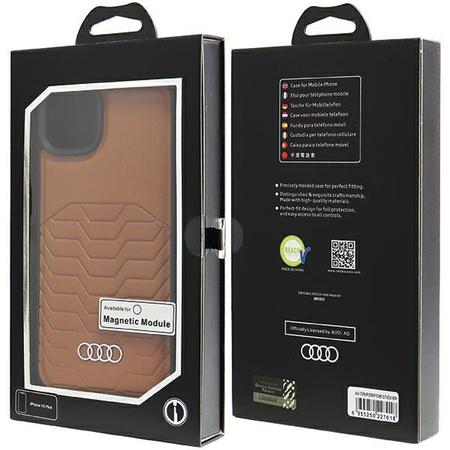 AUDI SYNTHETIC LEATHER CASE DO IPHONE 15 PLUS 6.7 DO MAGSAFE HARDCASE