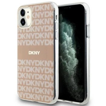 DKNY POKROWIEC DO IPHONE 11 XR IML MONO STRIPE DO MAGSAFE Z RÓŻOWYM LOGO