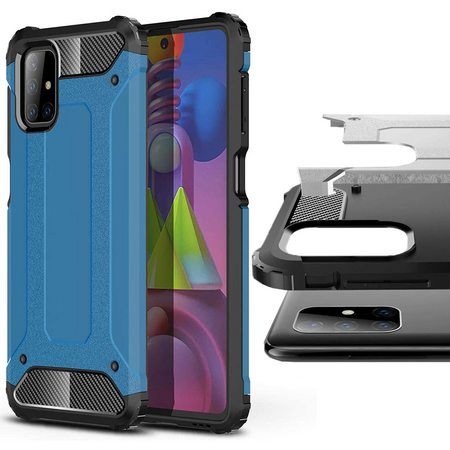 Hybrid Armor pancerne hybrydowe etui pokrowiec Samsung Galaxy M31s niebieski