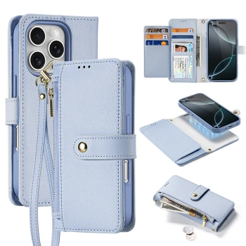 DUX DUCIS ETUI DO IPHONE 16 PRO Z PORTFELEM MAGNETYCZNYM I SKÓRZANĄ OKŁADKĄ
