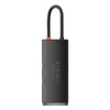 Baseus Lite Series wielofunkcyjny HUB USB Typ C - 2 x USB 3.0 / USB Typ C PD / HDMI 1,4 / SD/TF czarny (WKQX050101)