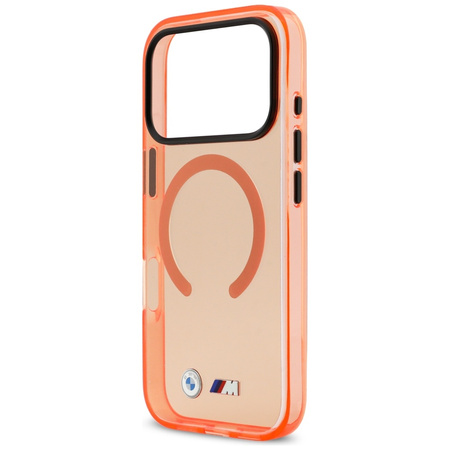 Etui BMW M IML Metal Logos MagSafe do iPhone 17 Pro pomarańczowy