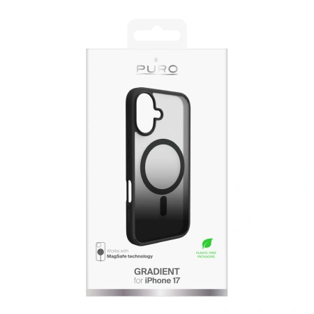 Etui Puro Gradient TPU kompatybilne z MagSafe na iPhone 17 - czarne