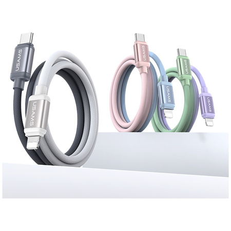 USAMS KABEL BICOLOR SERIES SJ757 USB-C LIGHTNING DO IPHONE 12 13 14 30W