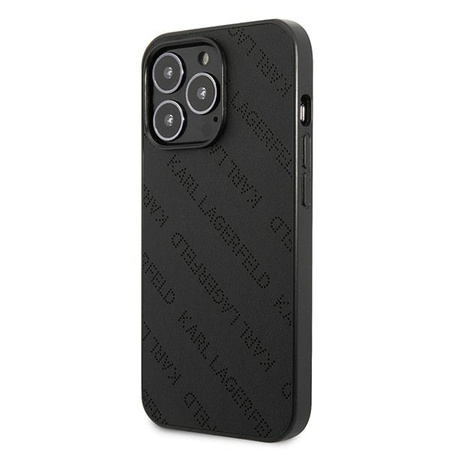 KARL LAGERFELD POKROWIEC HARDCASE DO IPHONE 13 13PRO 6,1 CZARNY PERFOROWANY